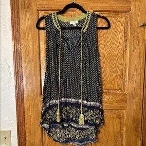 Umgee Navy and Green Tunic